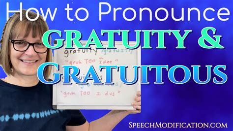 How to Pronounce gratuity .